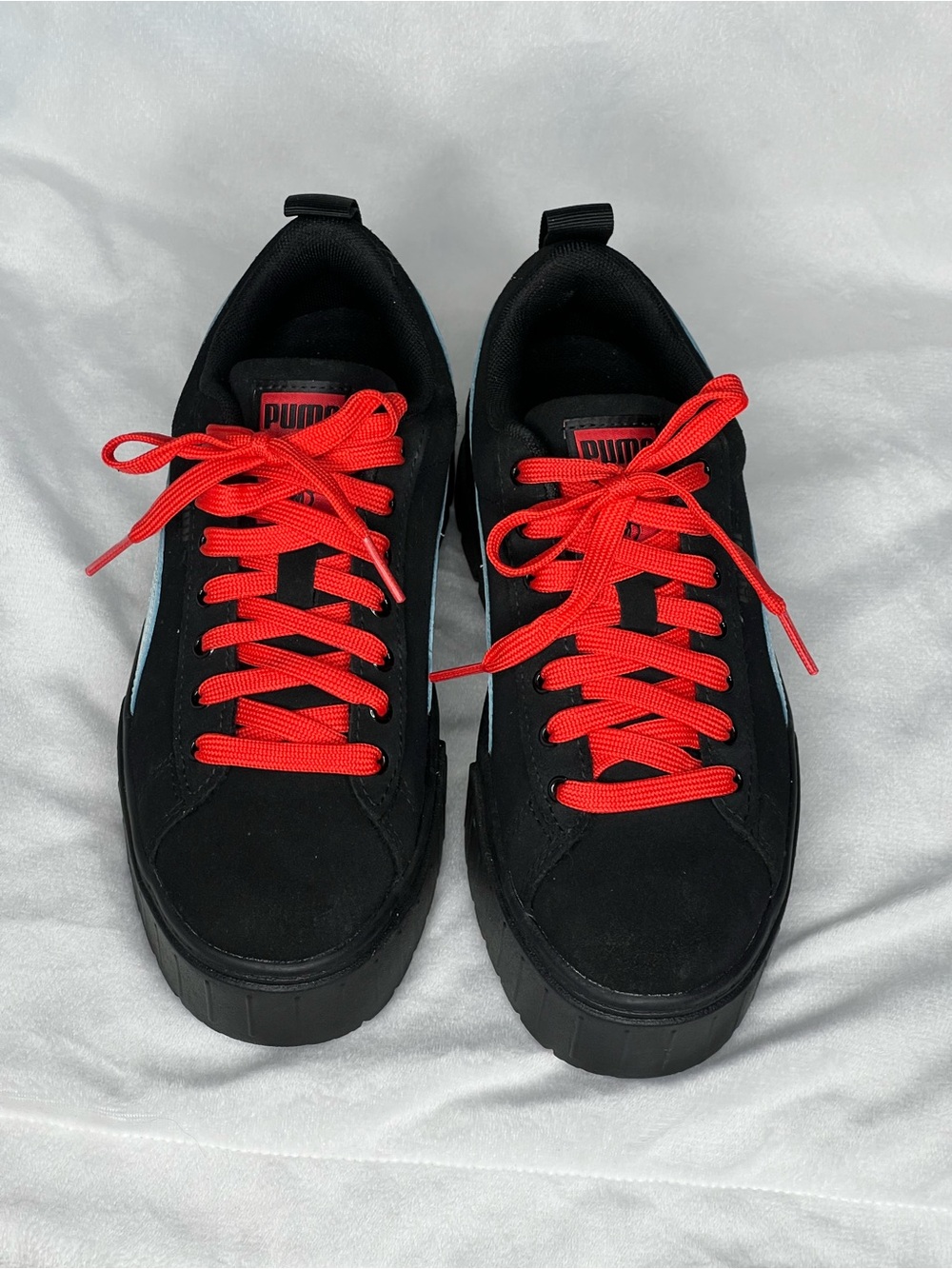 Puma x Dua Lipa Mayze Suede Black Blue Glow Women’s Size 6